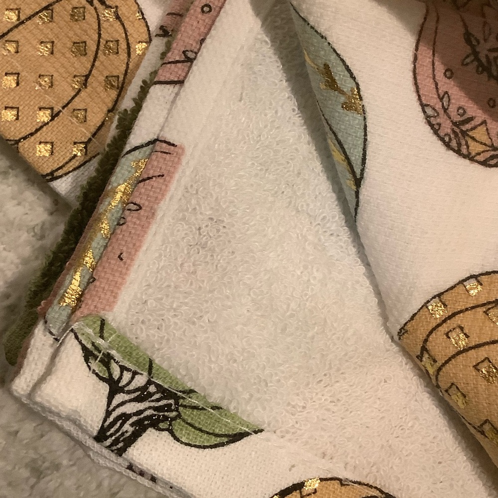 Rachel Zoe Multicolor Pumpkin Tea Towels Set of 4 NWT Cotton Blend 18x28” - Picture 11 of 16